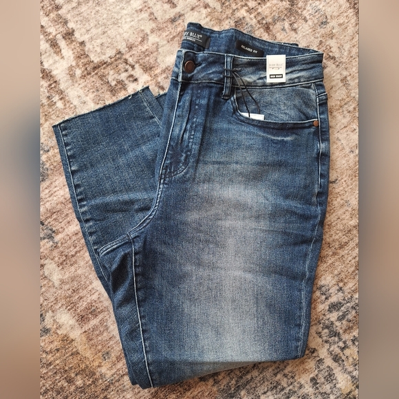 Judy Blue Denim - NWT Judy Blue Relaxed Fit, Raw Hem, High Rise. Sz 16W